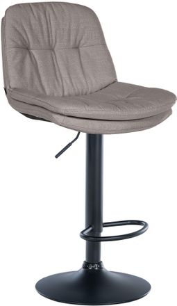 Clp Taburete De Tela Laurel Gris Metal Negro Mate