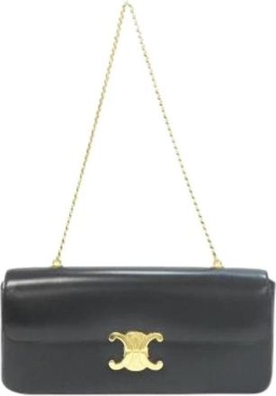 Celine Pre-owned Calf Shoulder Bag - Dames - Vintage Schoudertas - Zwart - ONE Size - Leer - Vintage