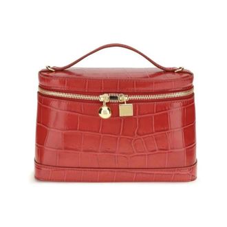 Jacquemus Le Petit Vanity - Dames - Tassen - Rood - Maat: ONE Size Leer