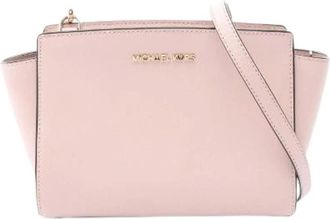 Michael Kors Pre-owned Cross Body Bags, female, Pink, Size: ONE SIZE Pre-owned Selma Leather Shoulder Bag
