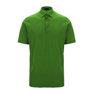 Herno Polo Shirts, male, Green, L, Mens Button Polo Shirt