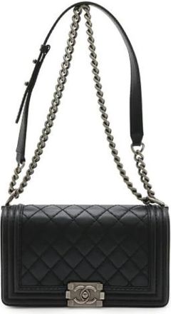 Chanel Pre-owned Vintage Cross Body Bag - Dames - Vintage Schoudertas - Zwart - ONE Size - Leer - Vintage