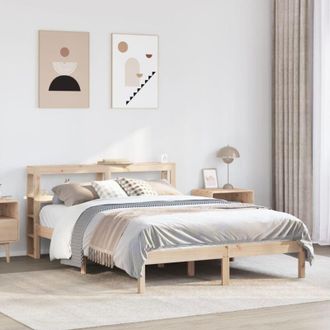 vidaXL Estructura De Cama Sin Colch&oacute;n Madera Maciza De Pino 140x190 Cm Vidaxl
