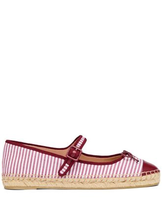 Malone Souliers Espadrilles a righe - Rosso
