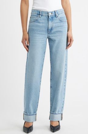 Frame Denim The Hang Cuffed Straight Leg Jeans in Brine at Nordstrom, Size 25