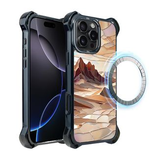 OEM Custodia Ibizu Dropguard Ultra Per Iphone 16 Pro Max Con Magsafe, Colori In Vetro, Desert Calm