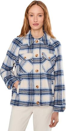 Levi's Wool Shirt Jacket Womens Jacket Blue Plaid : SM, Polyester