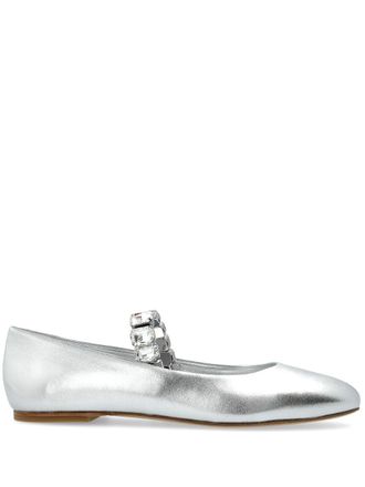 Casadei Poppy ballet flats - women - Leather - 38 - Silver