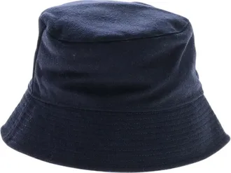 Woolrich Navy Blue Logo Bucket Hat