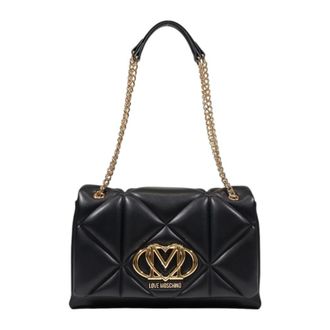 Love Moschino Shoulder Bags, female, Black, Size: ONE SIZE Medium Shoulder Bag