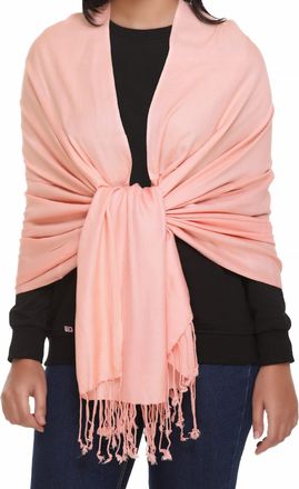 World of Shawls Super Soft Pashmina Shawl Scarf Wrap (Peach)