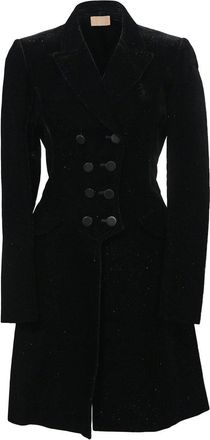 Alaia Ala&iuml;a Double-Breasted Glitter Coat (Authentic Pre-Loved)