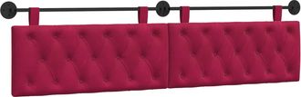 vidaXL Cabecero Colgante Rojo Vino Terciopelo Vidaxl