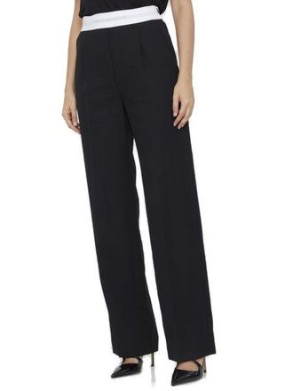 Alexander Wang Alexander Wang Womens Wool Trousers - Dark Blue Nylon - Size 10 UK