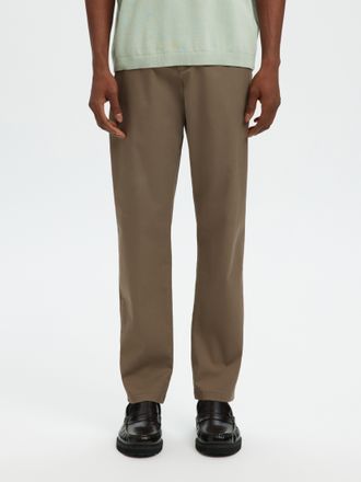 Selected Chinohose SELECTED SLH175-SLIM NEW MILES FLEX PANT NOOS, Herren, Gr. 30, L&auml;nge 34, morel, Web, Obermaterial: 91% Baumwolle, 6% Elastomultiester, 3% El