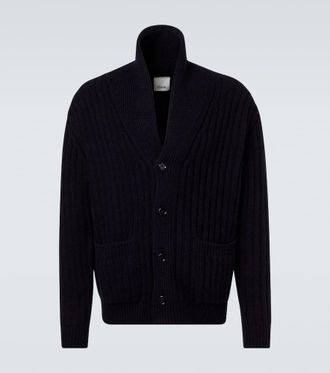 Allude Ribbed-knit wool and cashmere cardigan