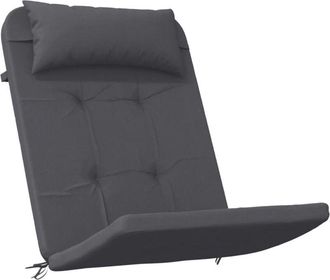 vidaXL Vidaxl - Cojines Para Silla Adirondack 2 Uds Tela Oxford Gris Antracita