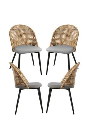 Regalos Miguel Packs Sillas Comedor - Pack 4 Sillas Torsa - Gris Oscuro