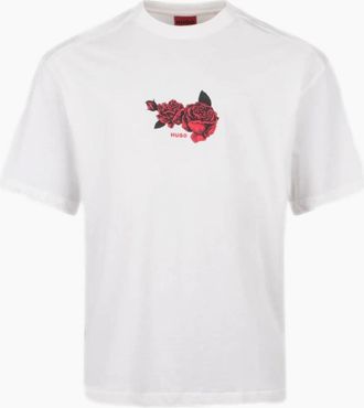 HUGO BOSS Mens HUGO Domans T-Shirt 102 Natural - White - Size: 36