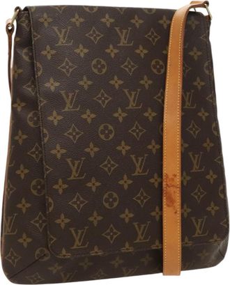 Louis Vuitton Musette Handbag Monogram Canvas Brown Canvas Bag (Pre-Owned)