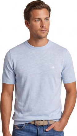 Fynch-Hatton Gebreid t-shirt Fynch Hatton lichtblauw