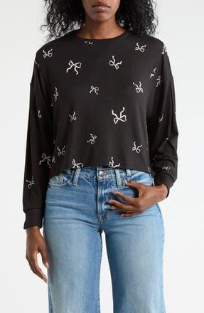 Lucky Brand Back Detail Top in Black Multi Combo at Nordstrom Rack, Size X-Small
