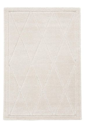 AFK Living Alfombra con efecto relieve beige 200 x 290 cm