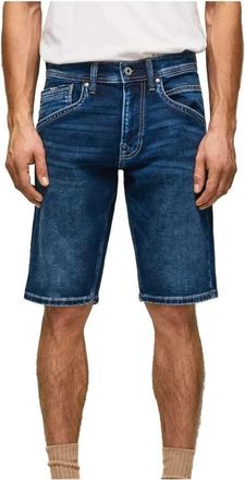 Pepe Jeans London Track Denim Shorts - Heren - Denim shorts - Blauw - W33 - Denim - Korte Broeken
