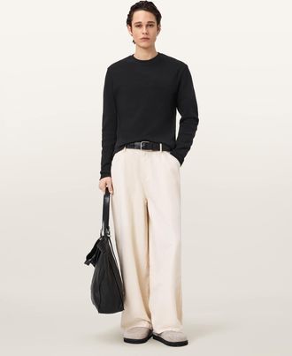 AllSaints Cotton Theo Long Sleeve Crew, Size: XXL