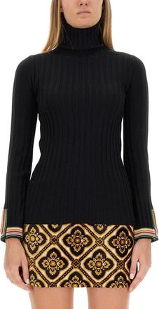 Etro Black Knitted Turtle Neck Sweater