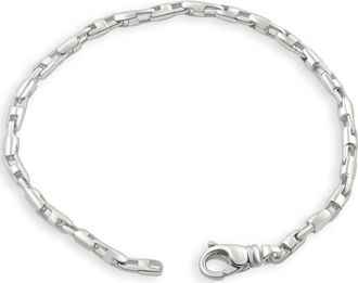 Pompeii3 Mens 14k Gold (16gram) or Platinum (30gram) 3.5mm Link Bracelet 8.5