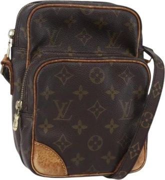 Louis Vuitton Pre-owned Cross Body Bags, female, Brown, Size: ONE SIZE Pre-owned Canvas Cross Body Bag