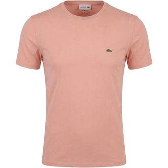 Lacoste T-Shirts, male, Pink, Size: 2XL Pima Cotton T-Shirt