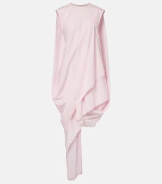 Jacquemus Traversin asymmetric cotton poplin minidress