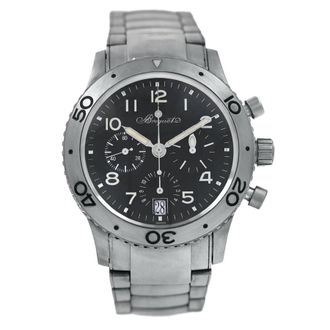 Breguet Pre-owned Breguet Type XX Transatlantique Chronograph Automatic Black Dial Mens Watch 3820