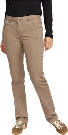 2-Biz Slim-fit Broeken - Dames - Slim Fit Broeken - Bruin - L - Leer - Broeken