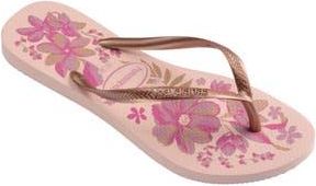 Havaianas Slim Flip Flop in Pink/Gold at Nordstrom Rack, Size 9/10