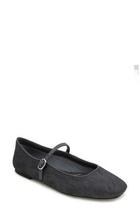 Kenneth Cole Jasper Mary Jane Flat in Charcoal Haircalf at Nordstrom Rack, Size 7.5