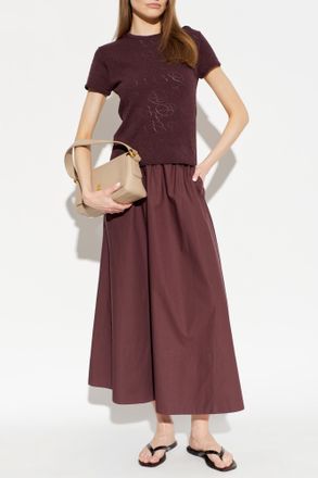 By Malene Birger Pheobes Skirt, Womens, Burgundy