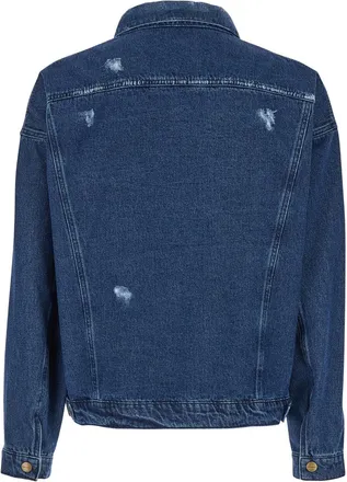 Cultura Mens Blue Denim Jacket With Branded Buttons Coat
