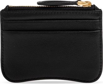 Ami Leather Card Holder, Unisex, Black