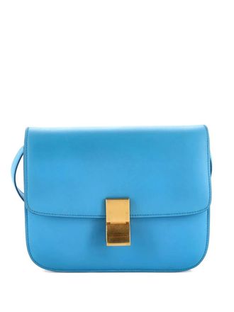 Celine Classic Box Bag Smooth Leather Medium crossbody bag - women - Calf Leather/Leather - One Size - Blue