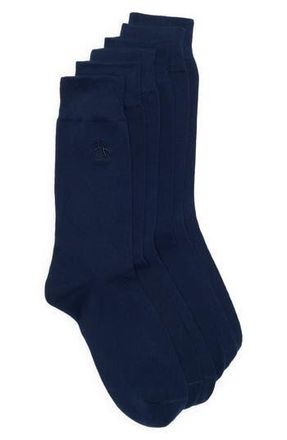 Original Penguin Solid Crew Socks - Pack of 3 in Navy at Nordstrom Rack