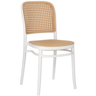 OEM Silla Antonio De Pl&aacute;stico, Blanca, Recubrimiento Viena