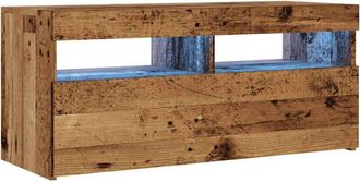 vidaXL Vidaxl - tv Cabinet with led Lights Old Wood 90x35x40 cm Engineered Wood
