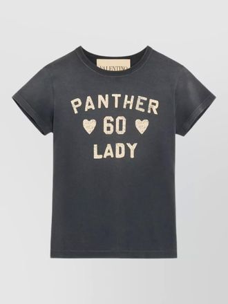 Valentino Garavani panther lady jersey crewneck t shirt