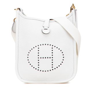 Herm&egrave;s Pre-owned Womens Evelyne Tpm Pochette Crossbody - White Leather - One Size