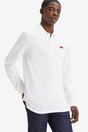 Levi's Polo Housemark ajustado de manga larga - Hombre - XL - Blanco / Bright White