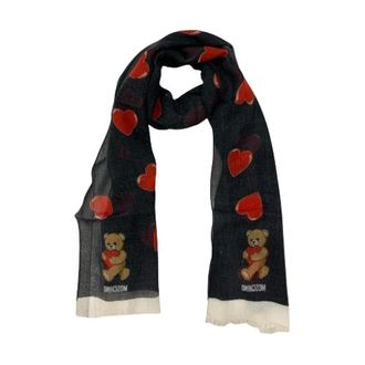 Moschino Accessoires, Dames, Zwart, ONE Size, Wol, Sciarpa
