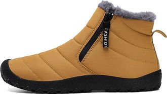 Generic Womens Heeled Boots Outdoor Ski Boot Thickening Size 11 Boots for Women Yellow